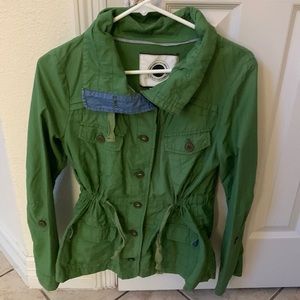 Anthropologie green utility jacket size 2
